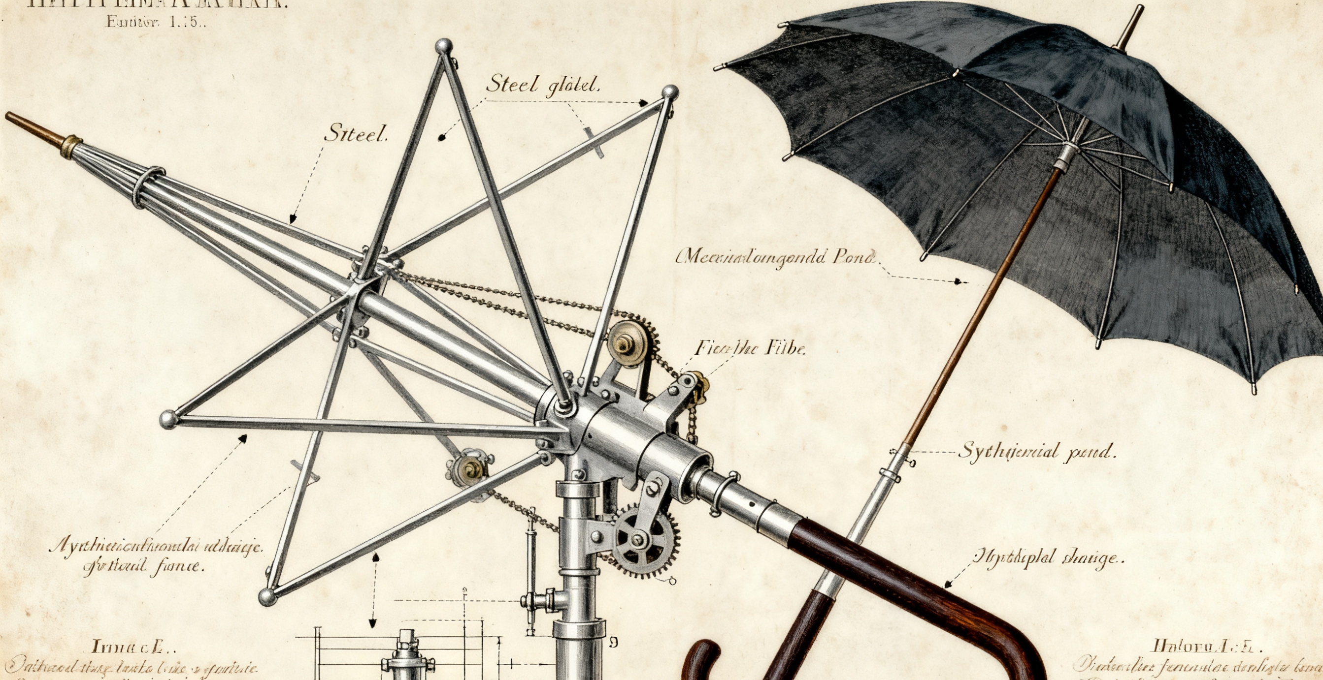 维多利亚时代英式长伞